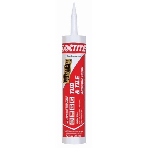 Loctite Polyseamseal Clear Acrylic Latex Tub and Tile Adhesive Caulk 10